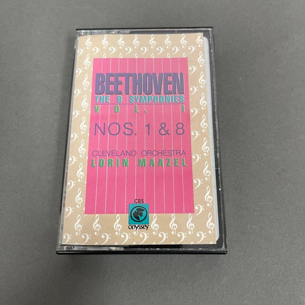 Beethoven The 9‎ Symphonies Vol. 1 Lorin Maazel Cleveland Orchestra Cassette